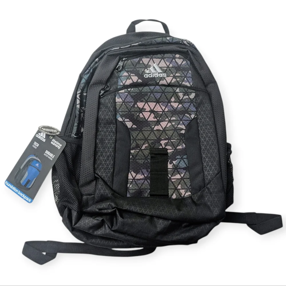 Adidas Camo Load Foundation Backpack With Laptop Sleeve NWT